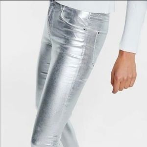Zara metallic jeans